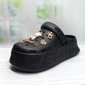 Кроксы сабо для девушки, тм Progress Service чёрные