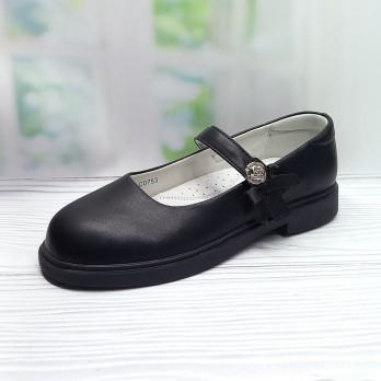 Детские туфли для девочки Apawwa, чёрные