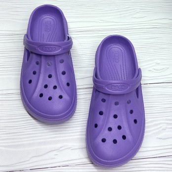 Сабо кроксы женские, фиолетовые.