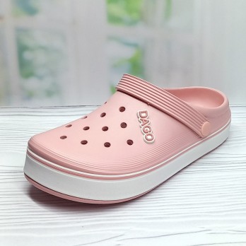 Кроксы женские, тм Dago Style, пудровый цвет