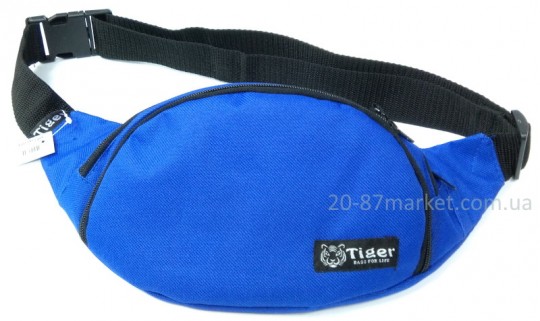 Сумка на пояс, бананка, цвет голубой