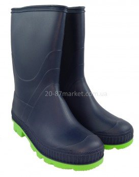 Резиновые сапоги для мальчика синего цвета ПВХ