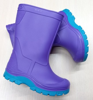 Сапоги женские, резиновые, цвет фиолетовый
