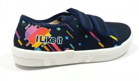 Синие кеды на липучках