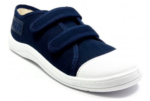Синие кеды на липучках