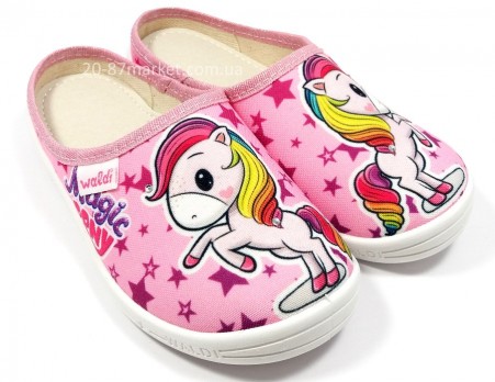 Тапочки для девочки, без задника, розовые