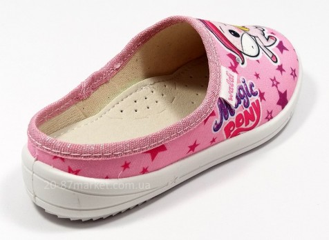 Тапочки с белой подошвой, без задника