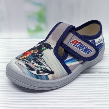 валди тапочки, серого цвета, для мальчика, принт катер