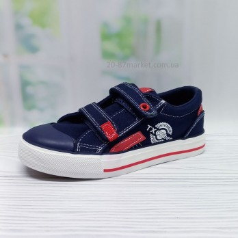 кеды для мальчика, синие, на липучках