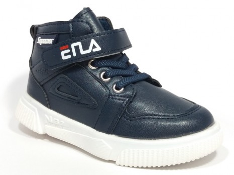 Синие ботинки на липучках для мальчика