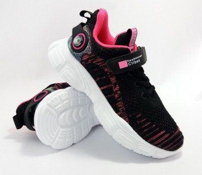 Кроссовки в сетку на липучках для девочки