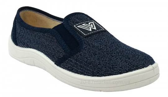 Слипоны Валди с белой подошвой