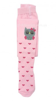 Розовые колготки для девочки Легка Хода 8201 с изображением совы
