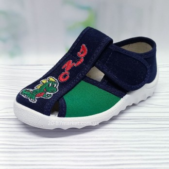 Тапочки Валди мальчик, лето, принт: динозаврик