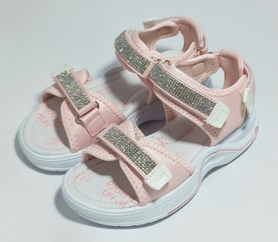 Босоножки на липучках, стразы