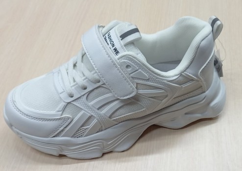 Кроссовки на липучках, цвет белый