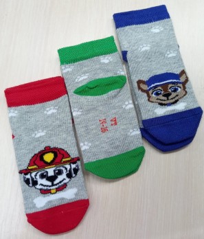 Детские серые носки с изображением "Собачий патруль"