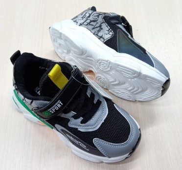 Кроссовки на липучках, белая подошва, сетка