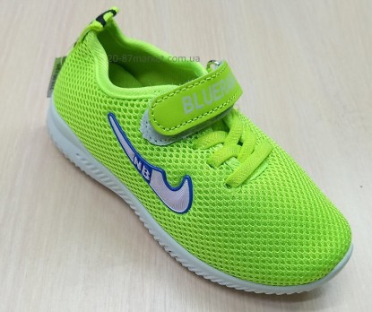 Салатовые кроссовки на липучках