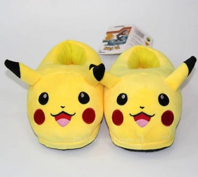 Тапочки кигируми Пикачу, жёлтые
