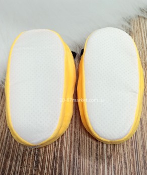 Кігурумі капці Пікачу, біла підошва, жовті