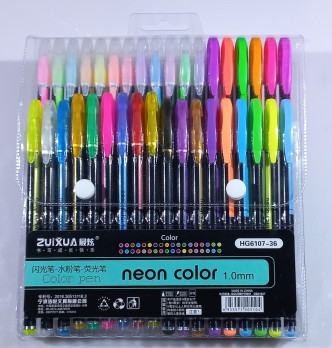 Набор гелевых ручек 36 цветов Neon color