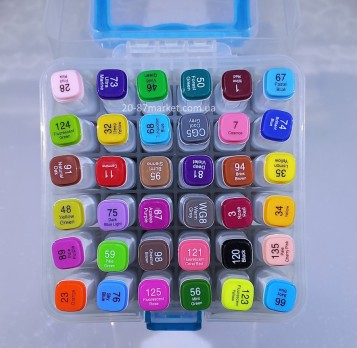 Набор скетч маркеров, 36 цветов в пластиковом кейсе