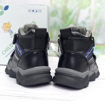 Ботинки детские вид с зади, застёжка на липучках и молнии