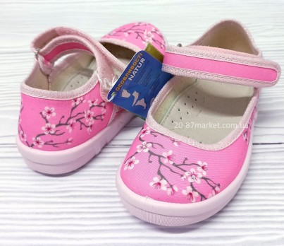 Рожеві капці для дівчинки, застібка на ліпучці,