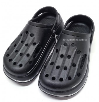 Чёрные Сабо (кроксы) мужские, тм Прогресс