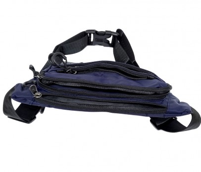 Сумка на пояс синяя верх