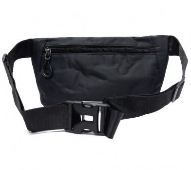 Сумка на пояс чёрная вид с зади