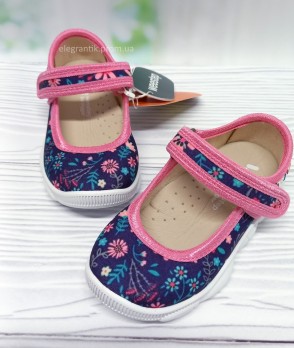 капці для дівчинки, застібка на липучках Weestep