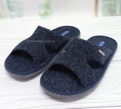 Мужские тапочки Белста серого цвета, открытые