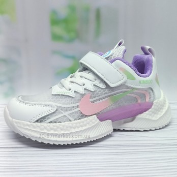 Кроссовки для девочки сетка белые