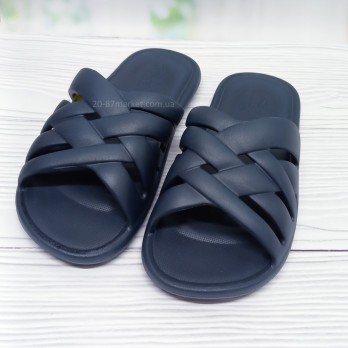 женские шлёпки, пена, тёмно-синие