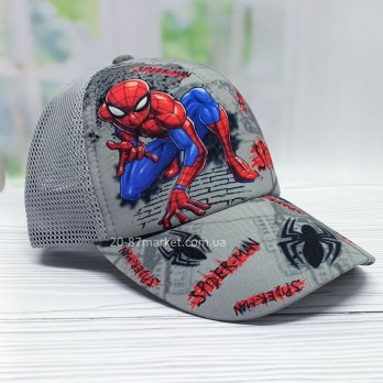 Детская бейсболка, сетка, принт: человек паук