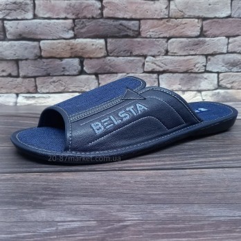 Тапочки Белста мужские открытые, синего цвета