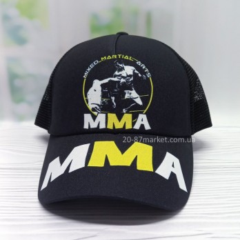 Бейсболка мужская лето чёрная сетка модный принт