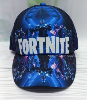 Синяя детская бейсболка, сетка, стильный принт