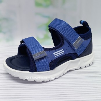 Сандалии для мальчика, синие, липучки