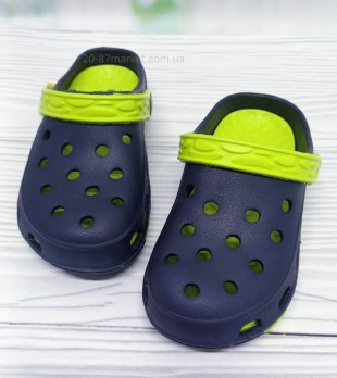 Кроксы детские, для мальчика, цвет: синий, лёгкие,