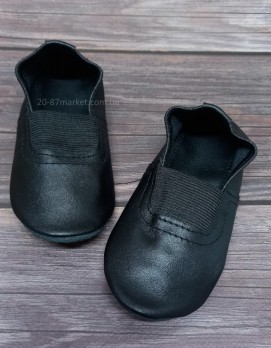 Детские кожаные чешки, чёрные
