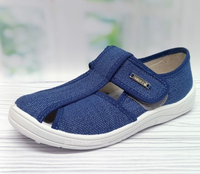 Детские тапочки Валди для мальчика, летние, джинс/синие