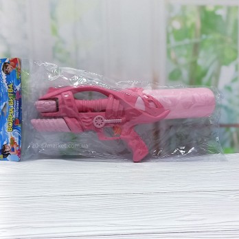 Детский водяной пистолет с насосом, розовый